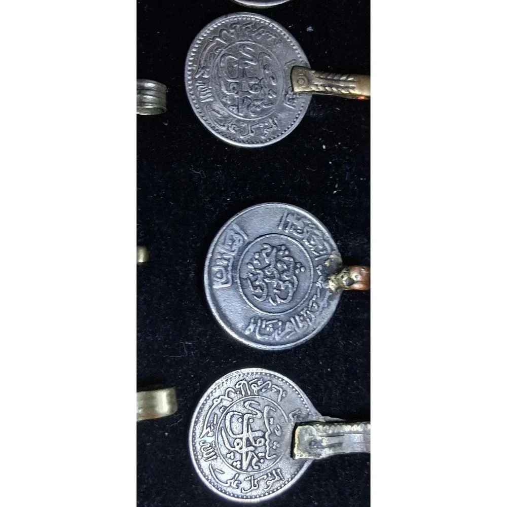 Lot Of 18 Vintage Pakistan Tribal Coin Amulet Pendant Islamic